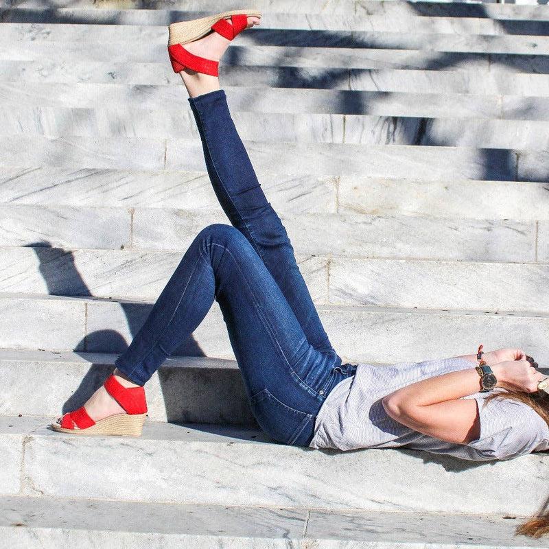 Cannon Espadrille Wedge Sandal - Red
