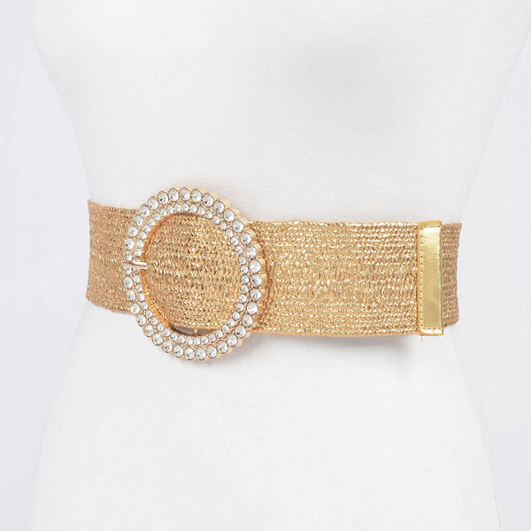 Rhinestone Elastic Belt - 2 Colors