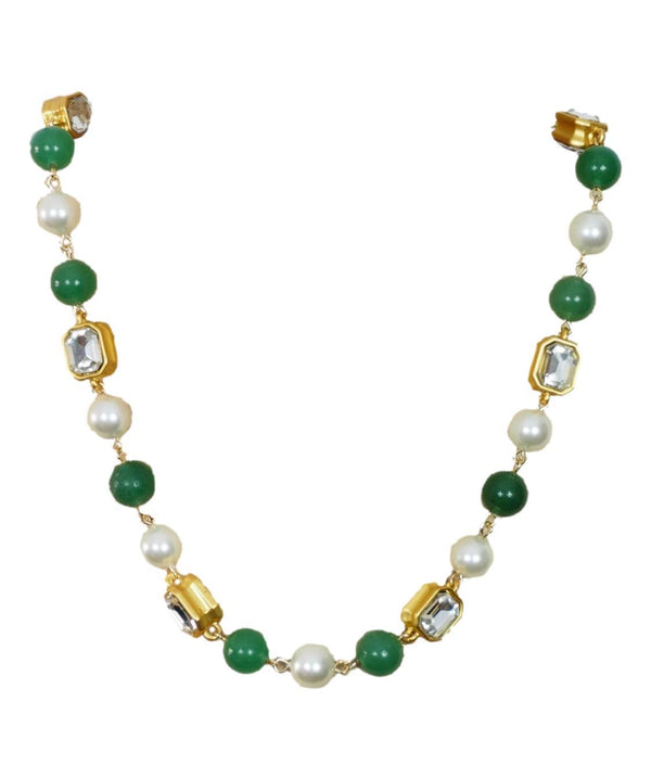 Short Mirror Pearl Bead Necklace