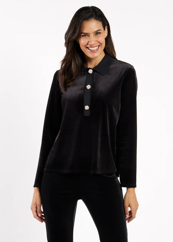 Colby Stretch Velvet Top
