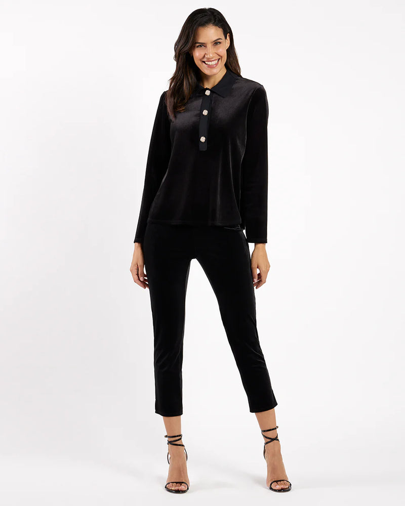 Colby Stretch Velvet Top