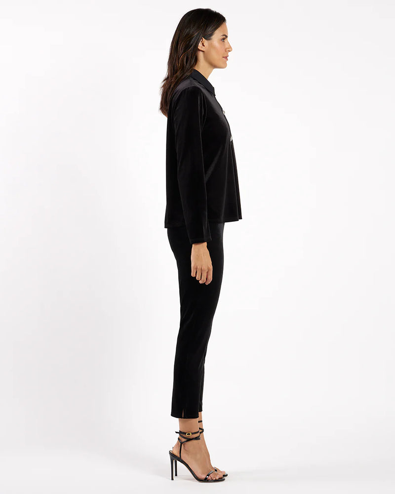 Colby Stretch Velvet Top
