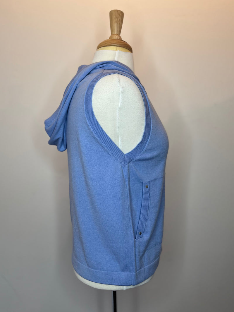 Zip Front Sleeveless Hoodie - 2 Colors