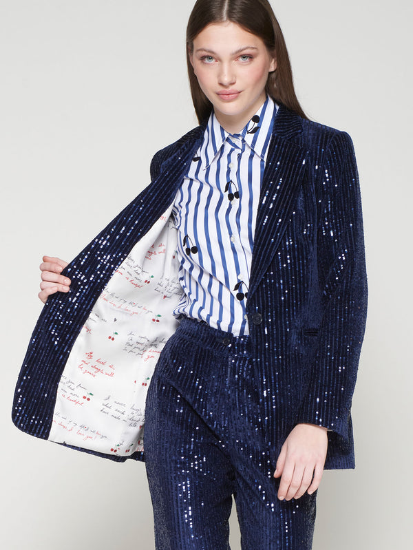 Rock Navy Sequin Blazer