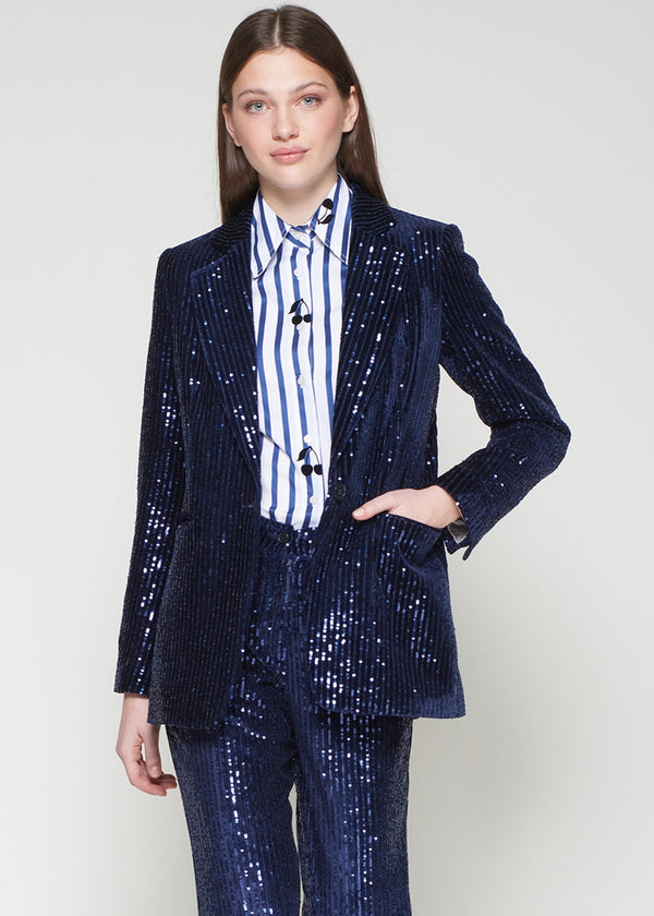 Rock Navy Sequin Blazer