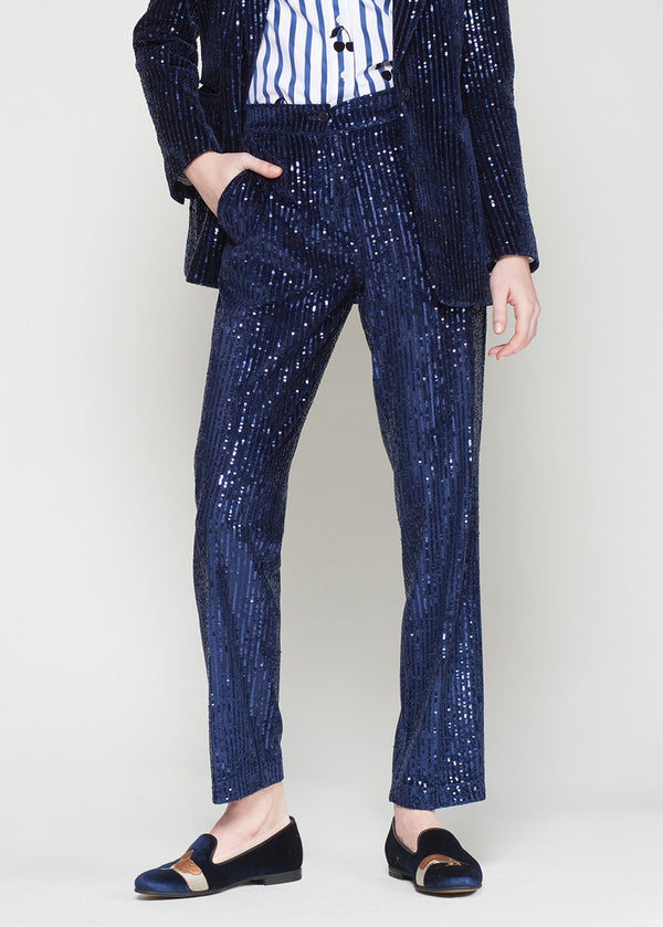Tiffany Navy Sequin Pant