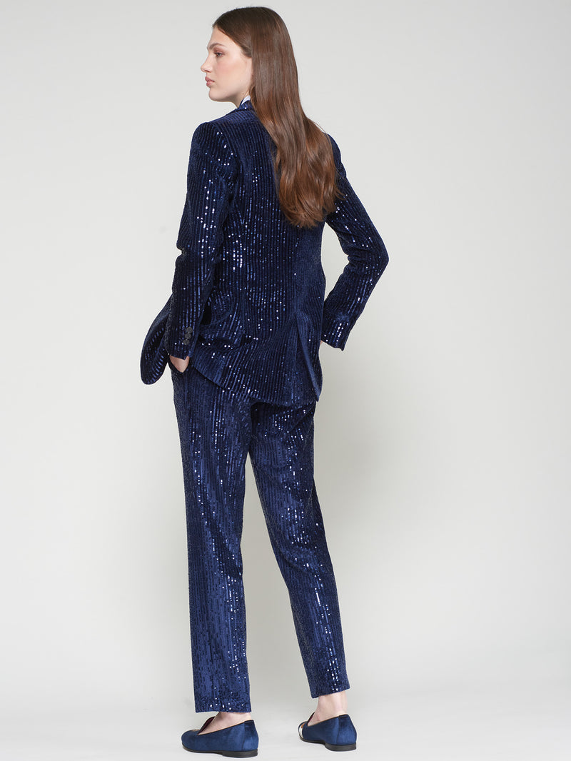 Tiffany Navy Sequin Pant