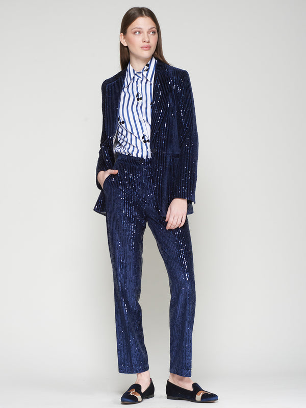 Tiffany Navy Sequin Pant