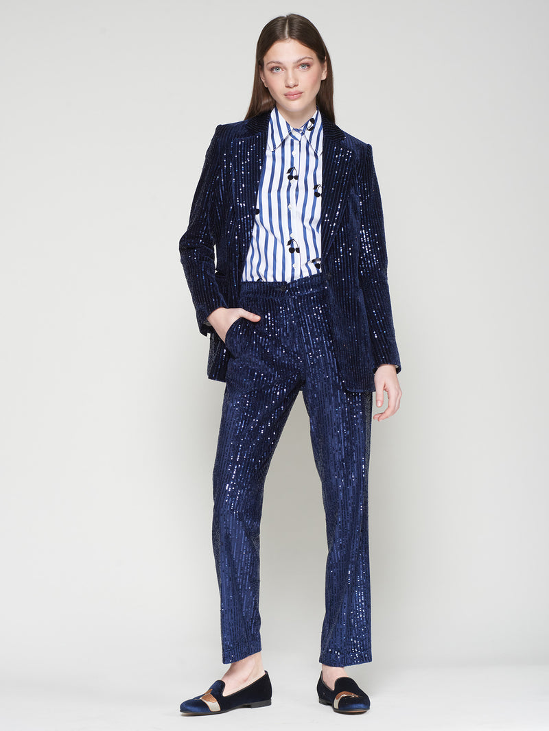 Tiffany Navy Sequin Pant