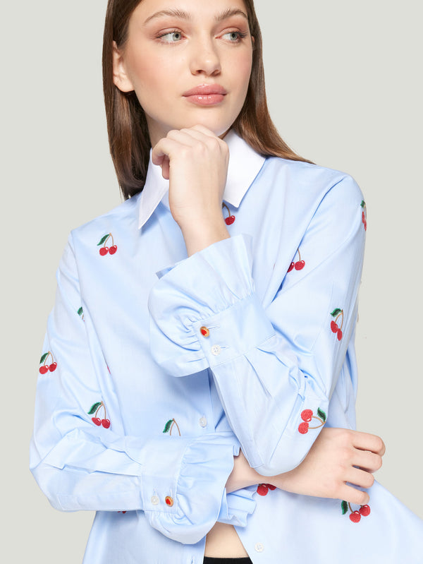 Alba Embroidered Cherry Blouse