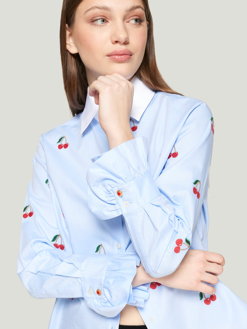Alba Embroidered Cherry Blouse