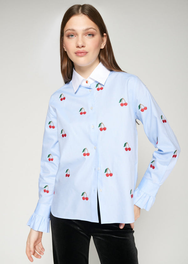 Alba Embroidered Cherry Blouse