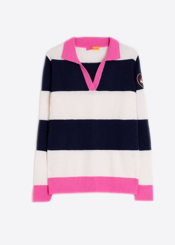Stripe Polo Sweater