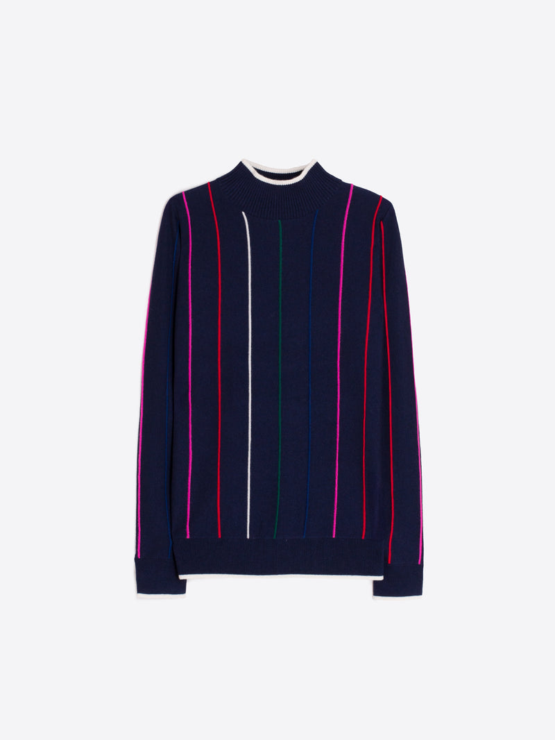 Navy Multi Sweater