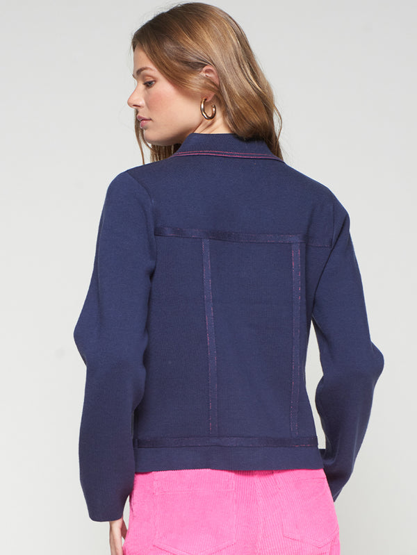 Navy/Pink Cardigan