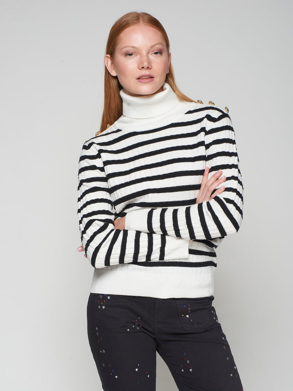 Ecru/Black Sweater