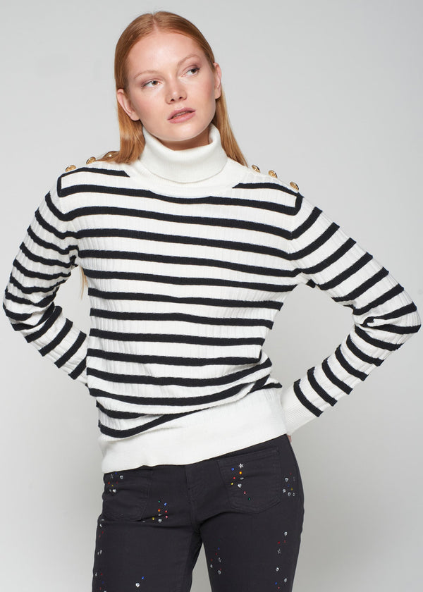 Ecru/Black Sweater