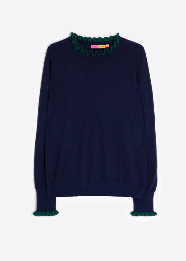 Navy/Green Sweater