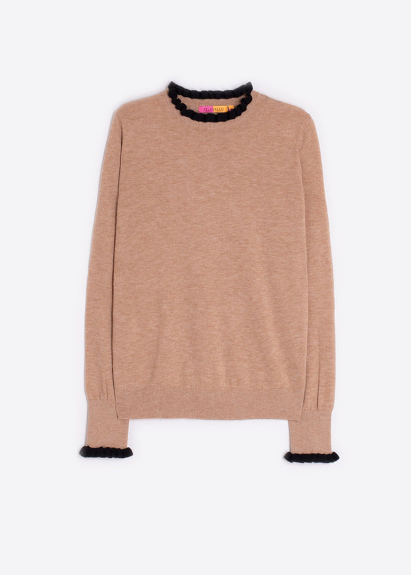 Beige/Black Sweater