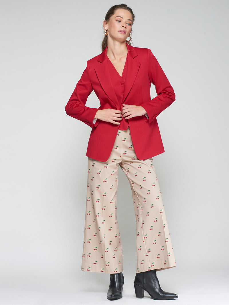 Red Structured Blazer