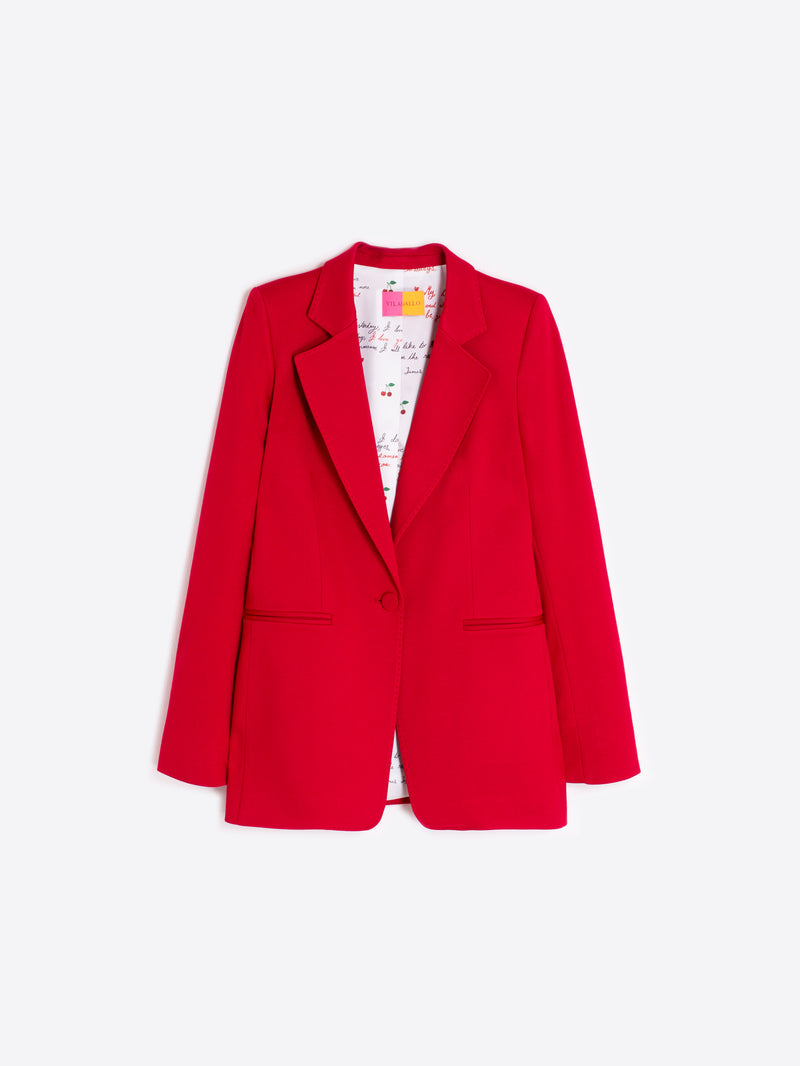 Red Structured Blazer