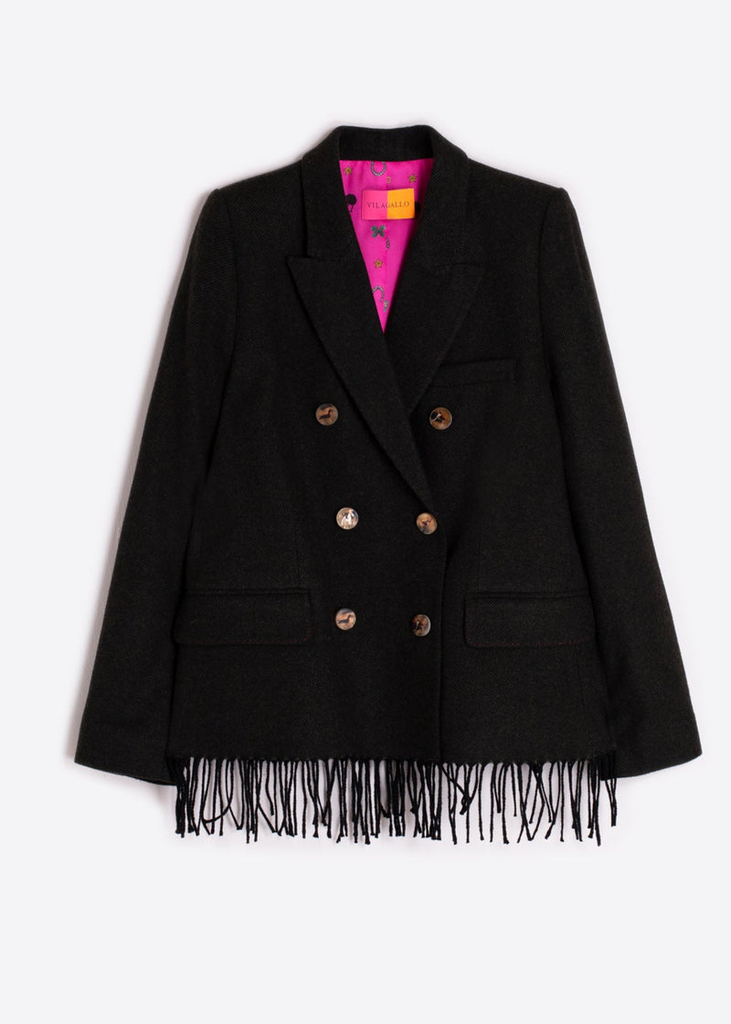 Fringe Olive Coat