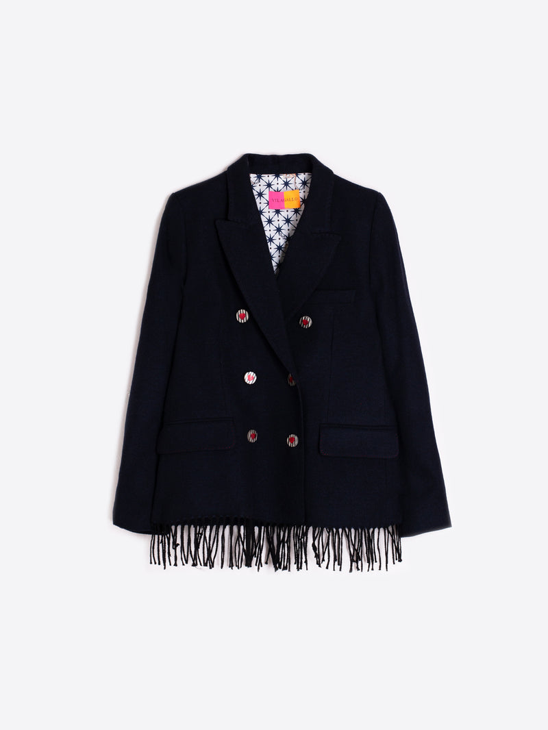 Fringe Navy / Red Coat