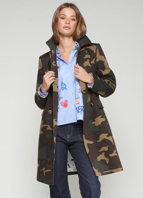 Kate Camo Trench Coat