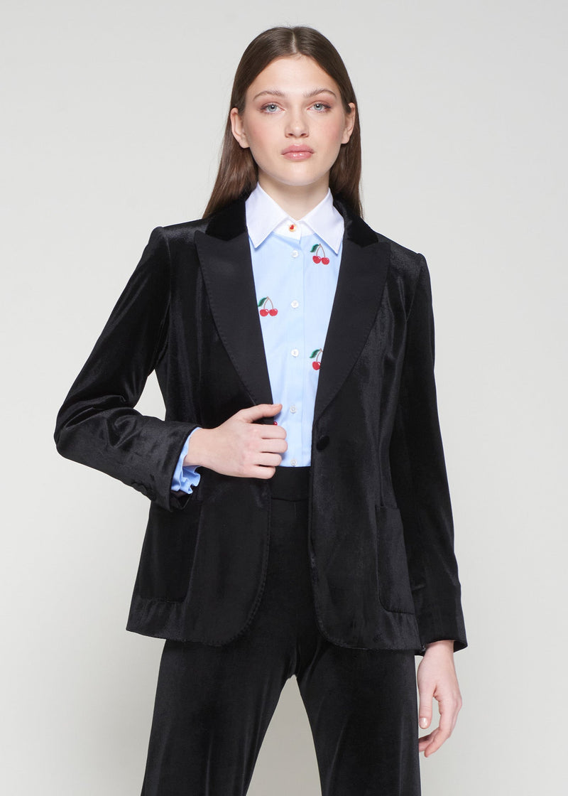 Hillary Velvet Blazer