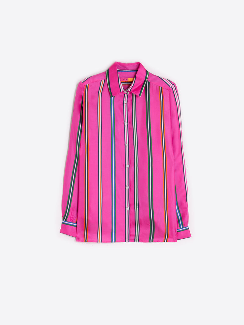 Stripe Silk Blouse