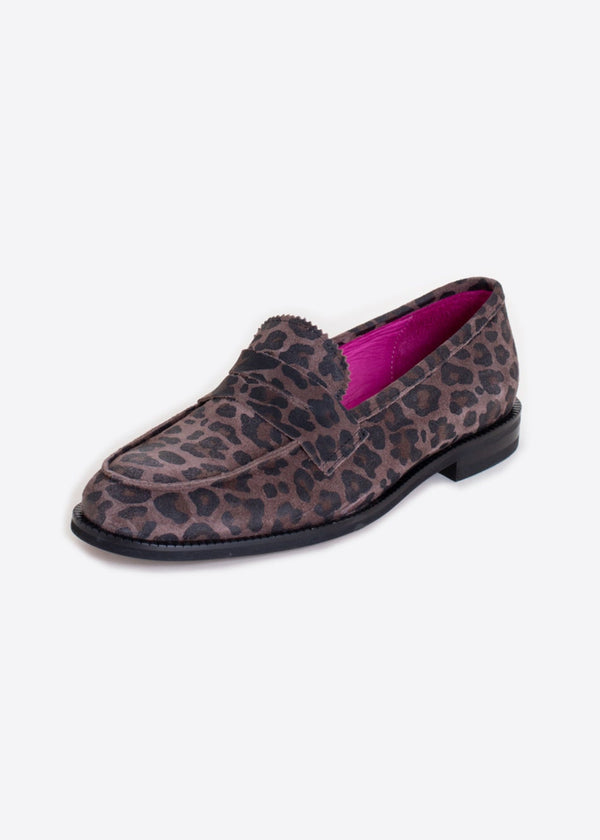 Leopard Suede Loafers