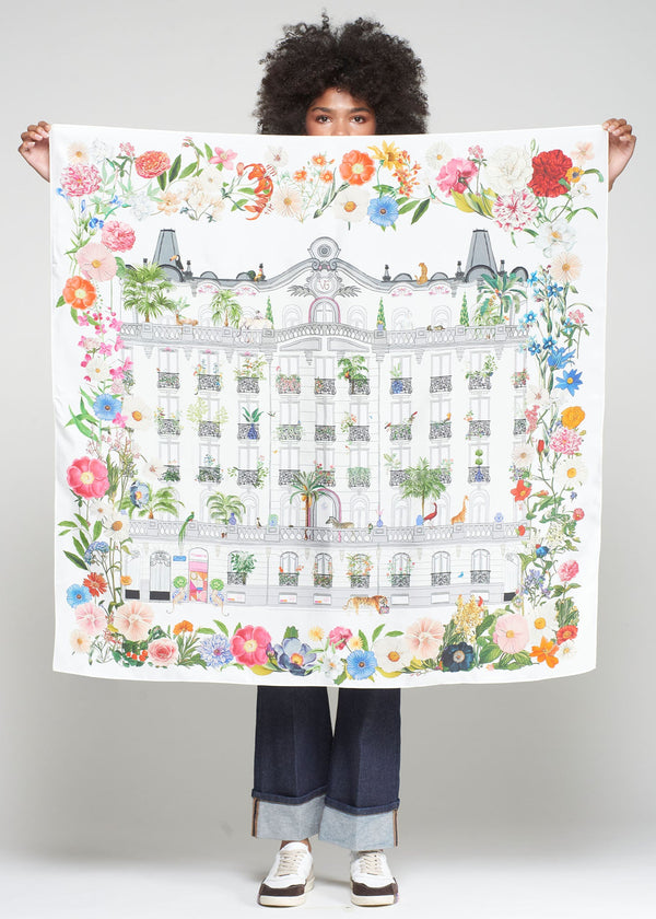 Madrid Storefront Silk Scarf