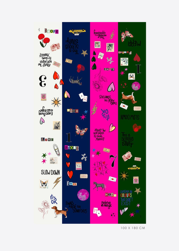 Graffiti Colorblock Scarf