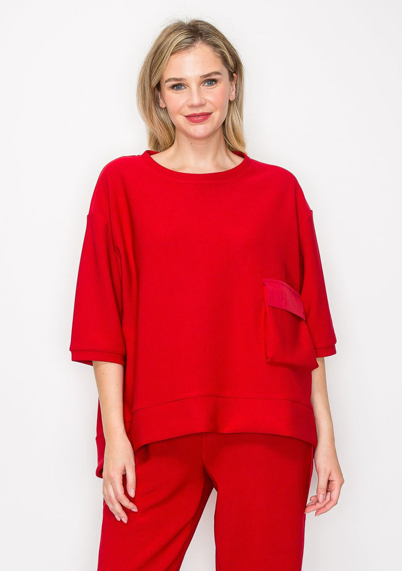 Karen Knit Crepe Top