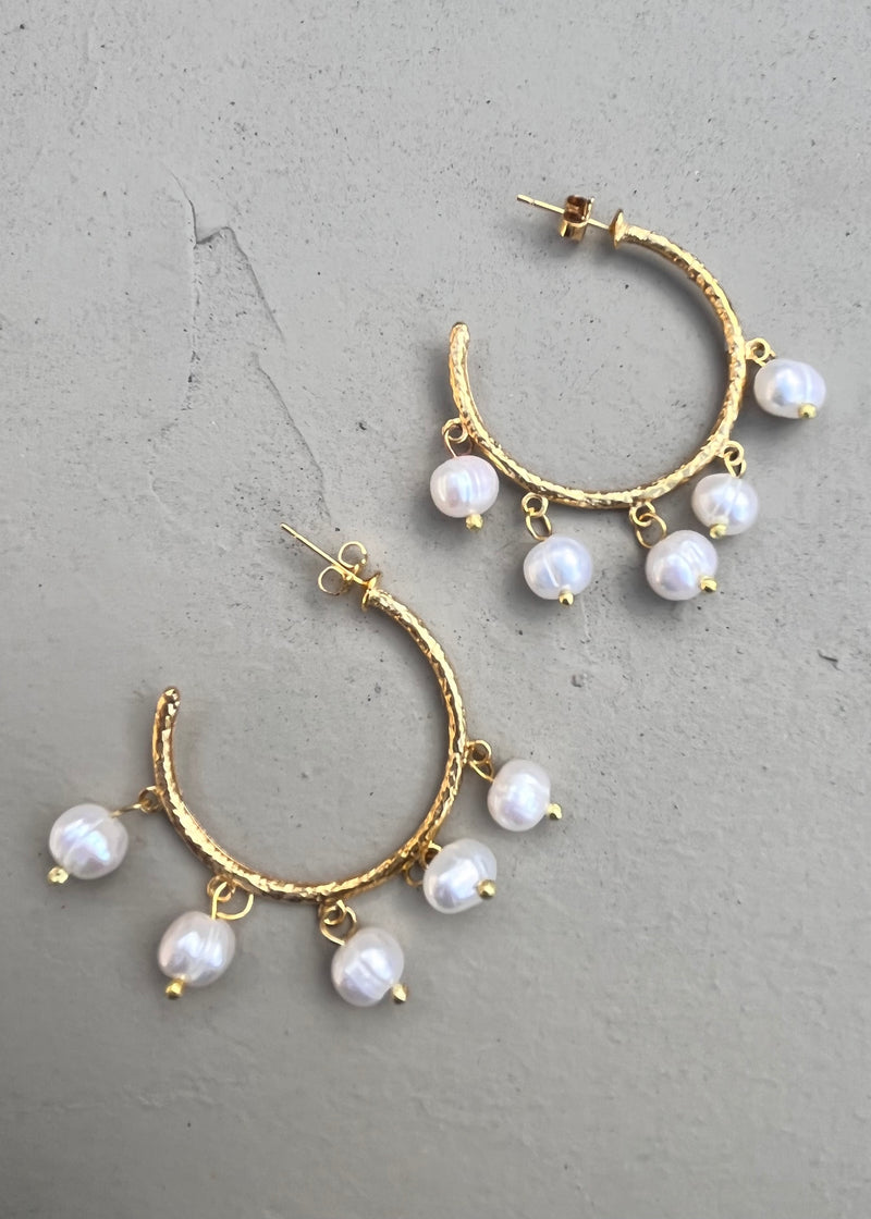 Pearl Hoop Earrings