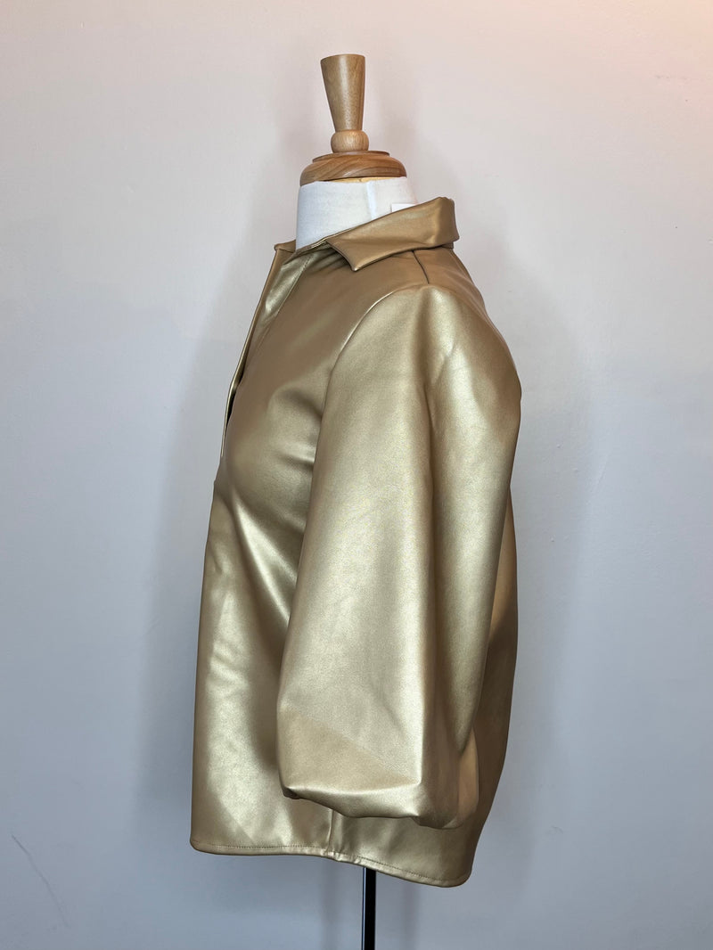 Vegan Leather Morgan Top