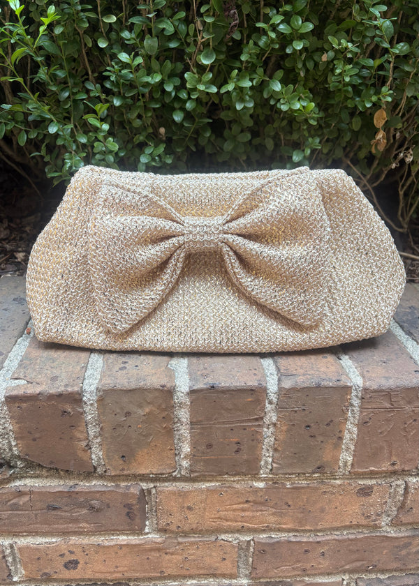 Gold Bow Purse