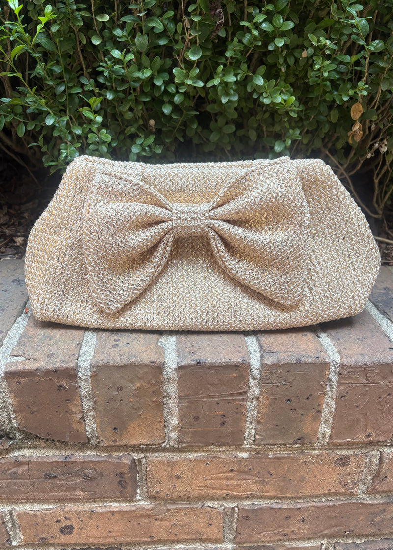 Gold Bow Purse