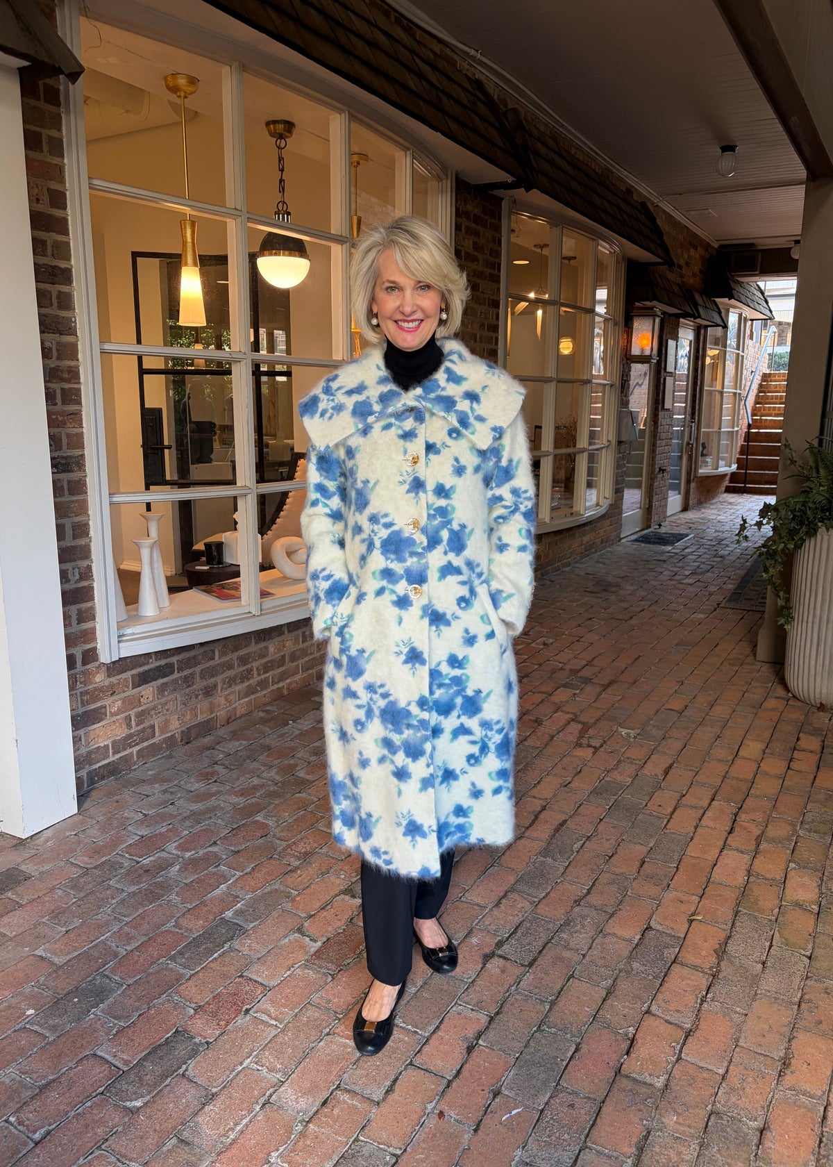 Wool Shaggy Flower Coat