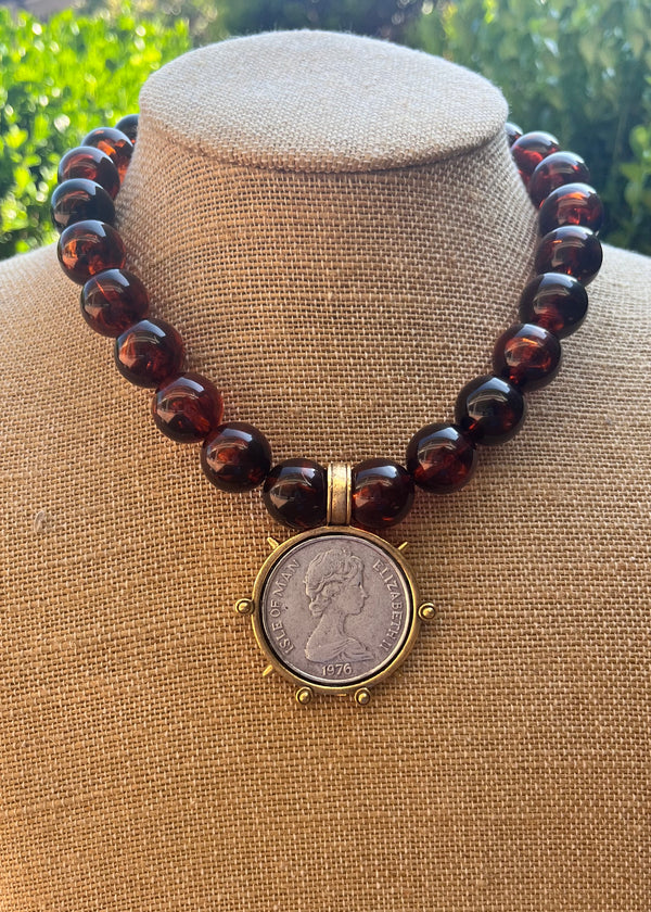 Tortoise Coin Necklace
