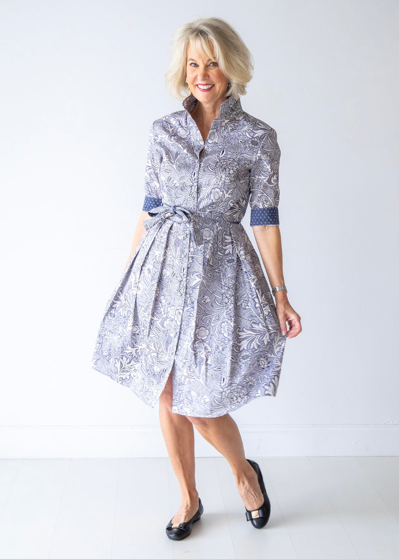 Kelly Dress - Charcoal Provence Floral