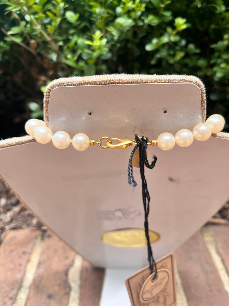 Pearl and Gold Brooch Necklace