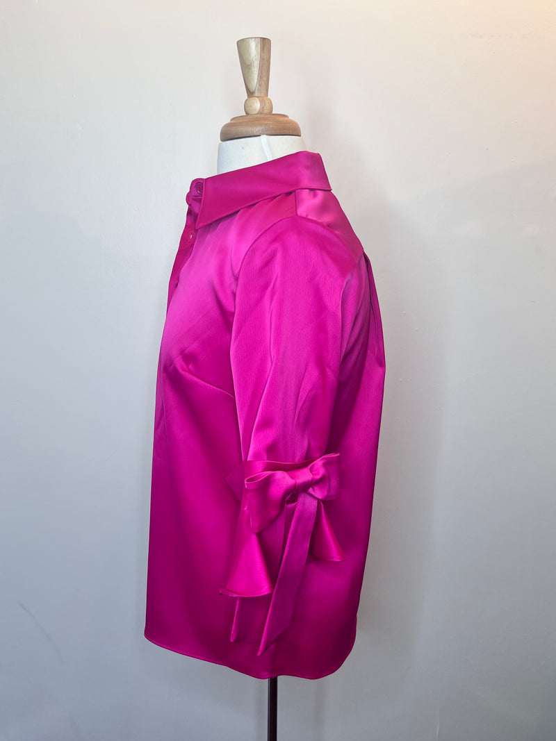 3/4 Bow Sleeve Top - 2 Colors