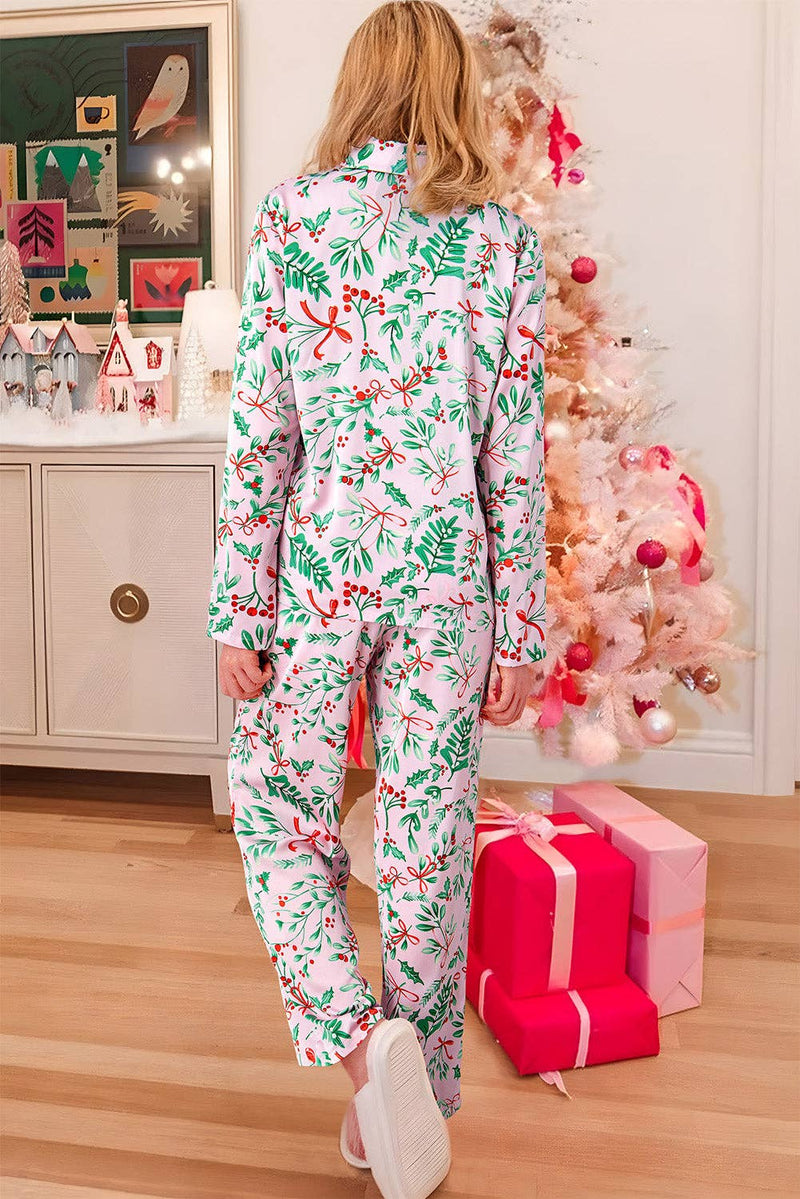 Pink Christmas Berries Pajama Set