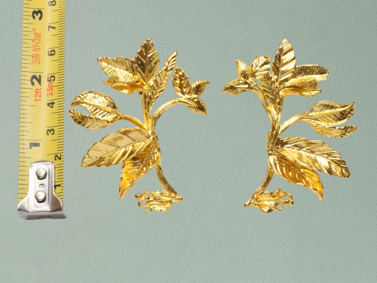 Gold Plated Leaf Earrings
