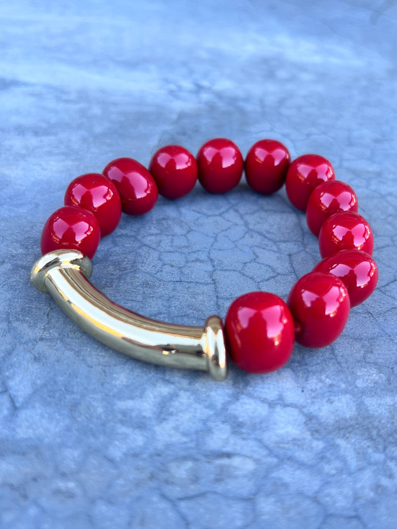 Chunky Beaded Bracelet - 2 Colors