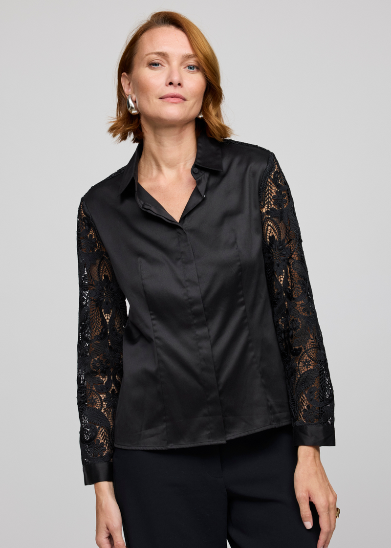 Sienna Long Sleeve Lace Shirt