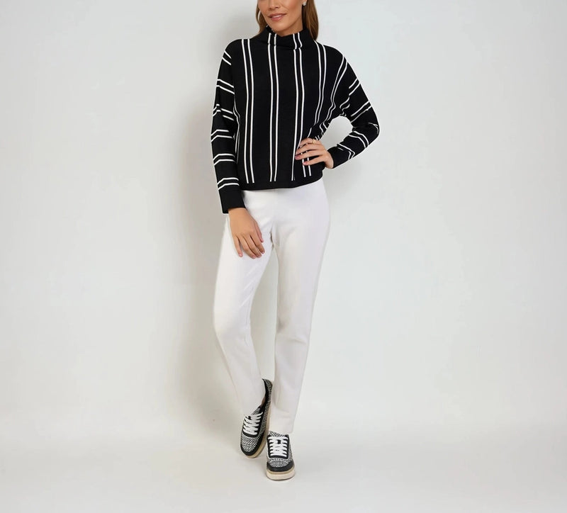 Vertical Funnel Neck Sweater