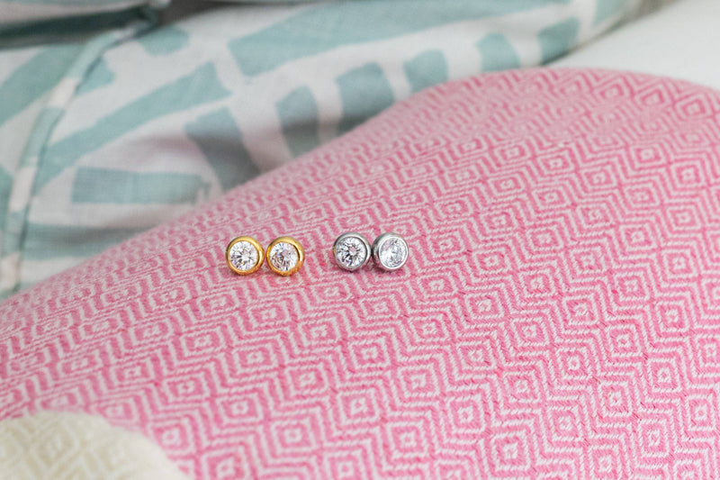 The Baby Bezel Stud Earring