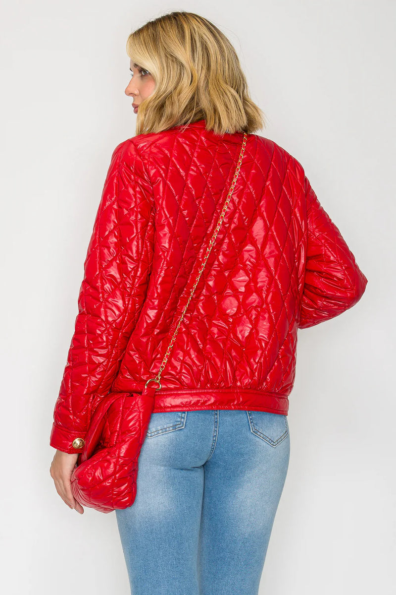 Johya Puffer Jacket & Matching Crossbody Bag - 2 Colors